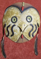 clay Owl mask wall hanging 